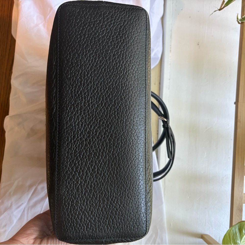 kate spade Black Pebbled Leather Satchel with Top Handles - Picture 5 of 15